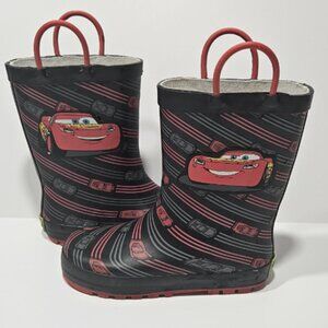 Disney Pixar Cars Lightning McQueen Rain Boots Kids 11/12 Western Chief